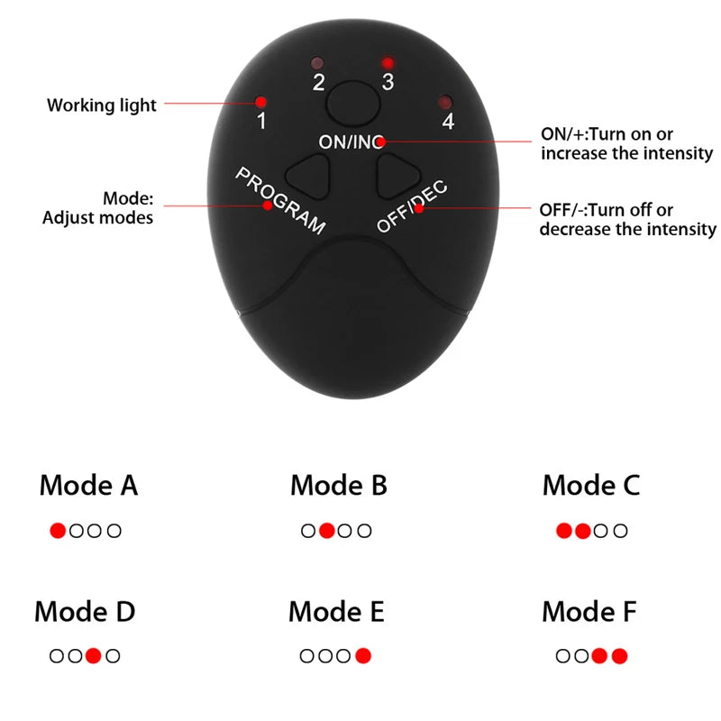 Electric Muscle Stimulator EMS Wireless Buttocks Hip Trainer Abdominal ABS Stimulator Fitness Body Slimming Massager.
