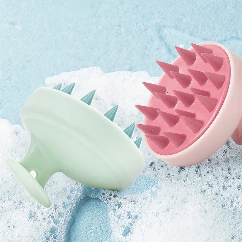 1pc Silicone Shampoo Brush Head Scalp Massage Comb Hair Washing Combs Bath Shower Body Massage Brushes Salon Hairdressing Tools.