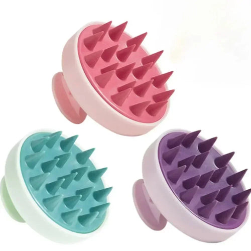 1pc Silicone Shampoo Brush Head Scalp Massage Comb Hair Washing Combs Bath Shower Body Massage Brushes Salon Hairdressing Tools.