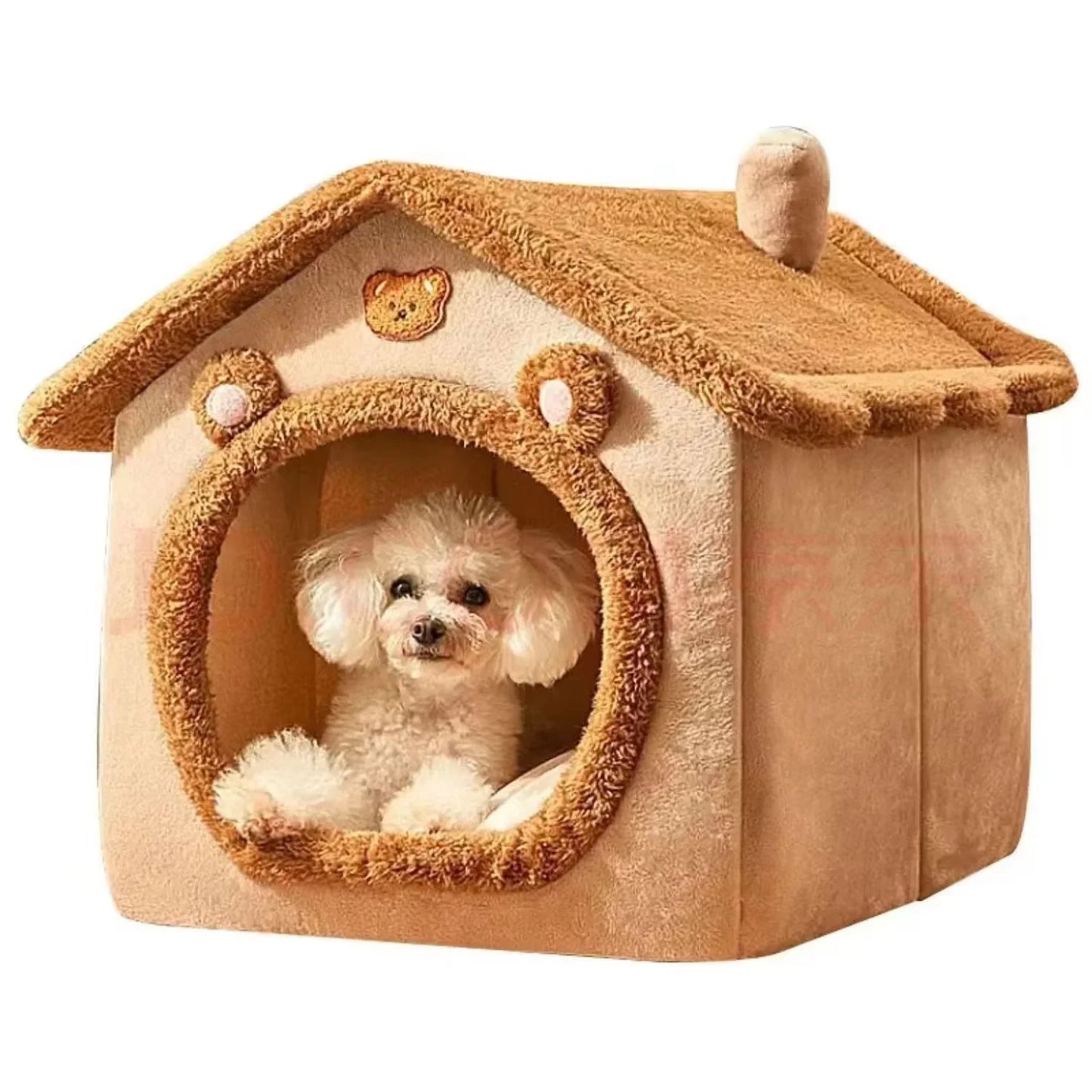 All Seasons Warm Washable Cat Dog House Indoor Soft Removable Cushion Pet Bed Kennel for Small Medium Pets Durable Pet Supplies.
