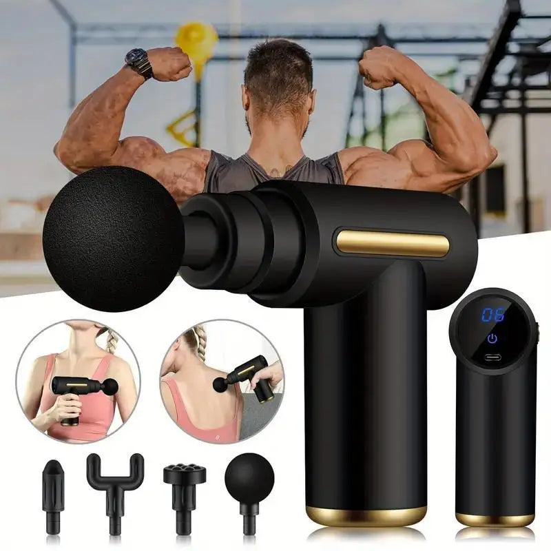 Fascia Gun Muscle Relaxation Massager Electric Vibration Massage Gun Professional Grade Neck Membrane Gun.