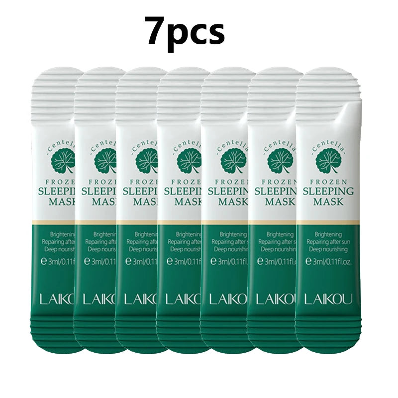 LAIKOU 7pcs Moisturizing Facial Mask Hydrating Sleeping Face Sheet Masks Repairing & Nourishing Night Face Mask Skin Care.
