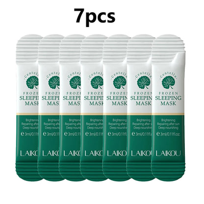 LAIKOU 7pcs Moisturizing Facial Mask Hydrating Sleeping Face Sheet Masks Repairing & Nourishing Night Face Mask Skin Care.