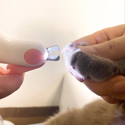 LED Light Cat Dog Nail Clipper Cutter Professional Pet Claw Trimmer with Safety Lock Puppy Kitten Animals Care Grooming Tool Kit.