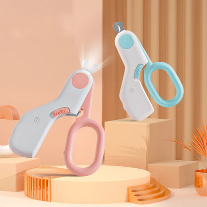 LED Light Cat Dog Nail Clipper Cutter Professional Pet Claw Trimmer with Safety Lock Puppy Kitten Animals Care Grooming Tool Kit.