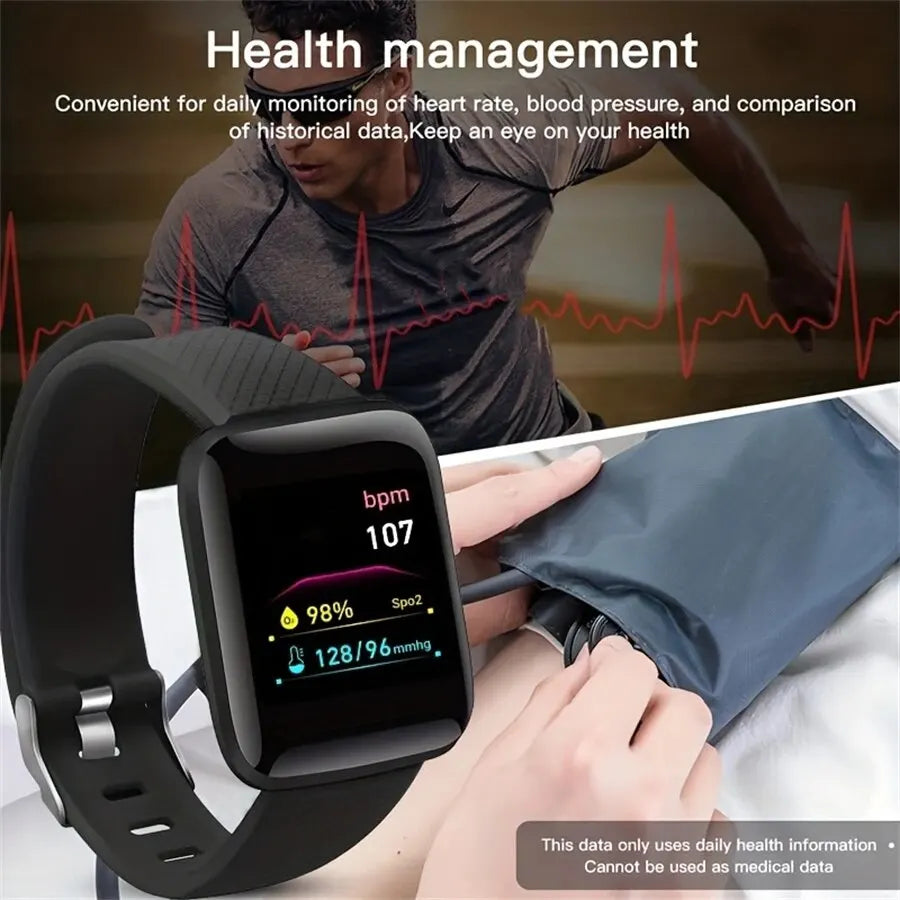 Multifunction Smart Watch For Men Women Kids Message Remind Music Control Sport Step Calories D13 Smartwatch Alarm Clock 116Plus.