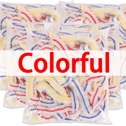500/50Pcs Disposable Food Cover Fruit Food Cover Elastic Plastic Shower Cap Food Grade Storage Bag Kitchen Organizer Cling Film.