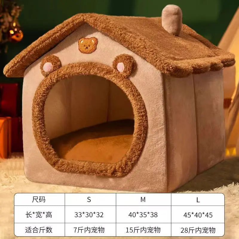 Foldable Pet House Removable Washable Cat House Puppy Cave Sofa Pet Bed House for Extra Small Dogs and Small and Medium Cats NEW.