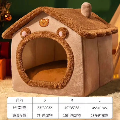 Foldable Pet House Removable Washable Cat House Puppy Cave Sofa Pet Bed House for Extra Small Dogs and Small and Medium Cats NEW.