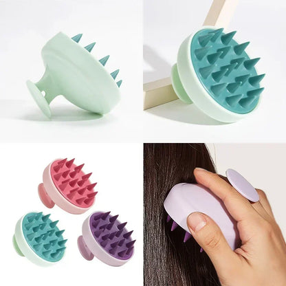 1pc Silicone Shampoo Brush Head Scalp Massage Comb Hair Washing Combs Bath Shower Body Massage Brushes Salon Hairdressing Tools.