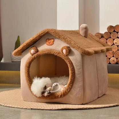 Foldable Pet House Removable Washable Cat House Puppy Cave Sofa Pet Bed House for Extra Small Dogs and Small and Medium Cats NEW.