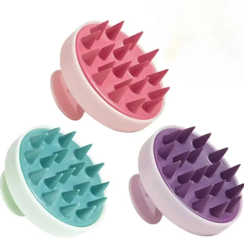 1pc Silicone Shampoo Brush Head Scalp Massage Comb Hair Washing Combs Bath Shower Body Massage Brushes Salon Hairdressing Tools.