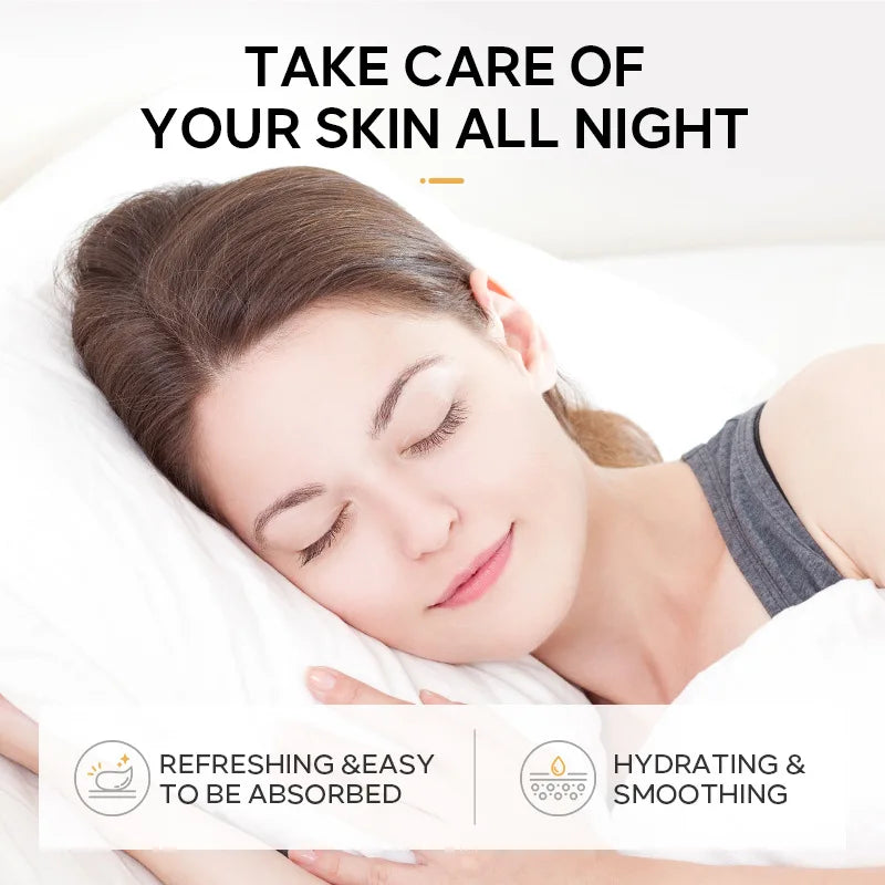 LAIKOU 7pcs Moisturizing Facial Mask Hydrating Sleeping Face Sheet Masks Repairing & Nourishing Night Face Mask Skin Care.