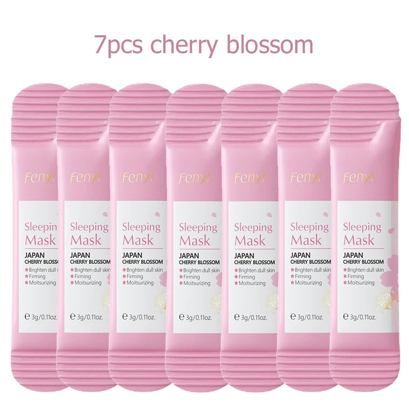 LAIKOU 7pcs Moisturizing Facial Mask Hydrating Sleeping Face Sheet Masks Repairing & Nourishing Night Face Mask Skin Care.