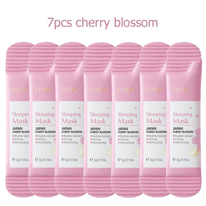 LAIKOU 7pcs Moisturizing Facial Mask Hydrating Sleeping Face Sheet Masks Repairing & Nourishing Night Face Mask Skin Care.